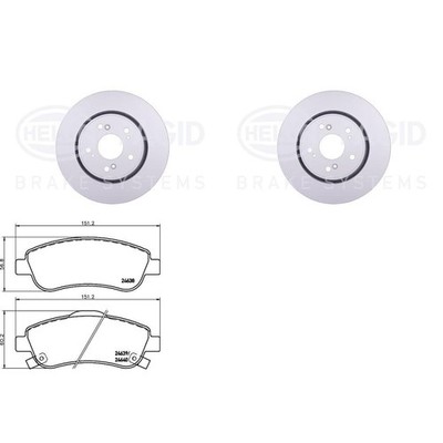 HELLA BREMSSCHEIBEN + BELÄGE 293mm VORNE passend für HONDA CR-V 3 4 RE RM
