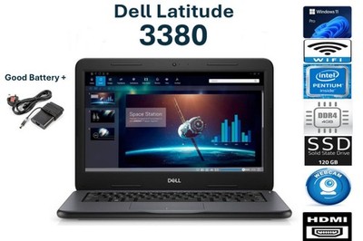 Dell Latitude 3380 Laptop 120GB SSD 4GB RAM 13,3'' WebCam HDMI WLAN WINDOWS 11