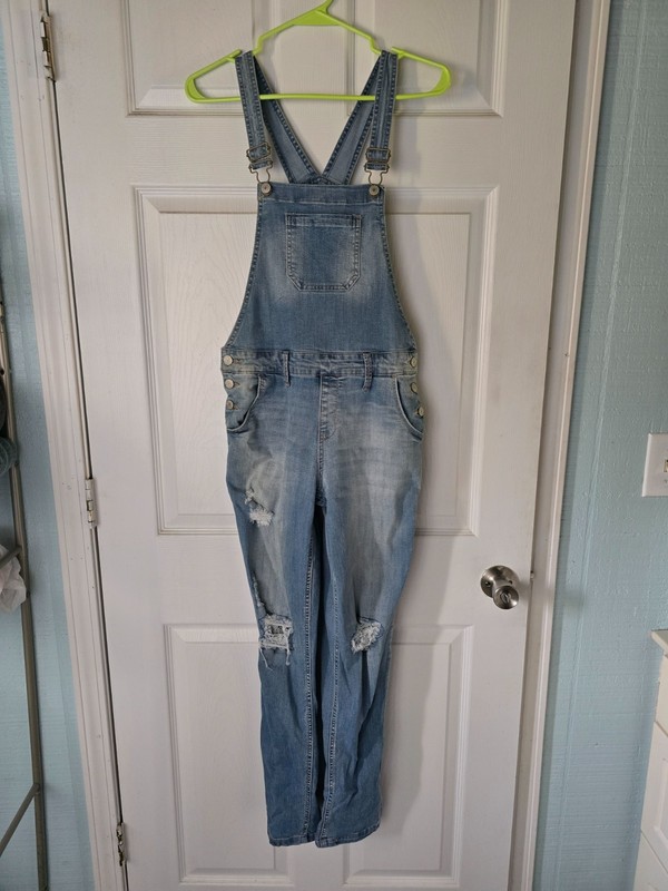 Girls So Overalls Size 16 Acid Washed Distressed