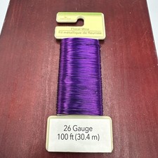 Floral Garden 26 Gauge FLORAL WIRE 100ft Purple NEW