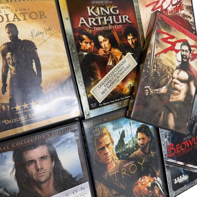 #ad Action Epic DVD Bundle Gladiator Troy Braveheart 300 King Arthur 7 Movie Lot $39.99