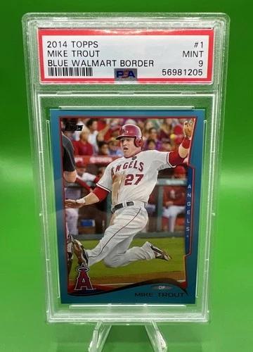 Mike Trout 2014 Topps #1 Blue Walmart Border Angels PSA 9 MINT
