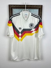 Germany 1990 Home Football Shirt Soccer White Adidas Jersey Mens Trikot Size L