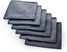 The Rag Company - Diamond Weave Glass & Window - Detailing 16in x16 in, Black 