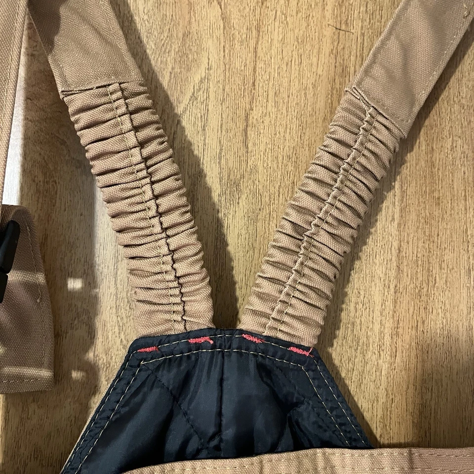 NEW Red Kap Men's Bib Overalls Duck Canvas Tan Size 5XL 60” waist NWT - Image 3 of 4