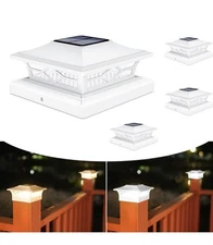 VOLISUN Solar Post Cap Lights: 2 - Pack Outdoor Deck Post Cap Lights 