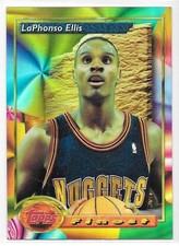LAPHONSO ELLIS REFRACTOR SP 1993-94 TOPPS FINEST 43 DENVER NUGGETS NOTRE DAME