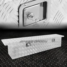 69"X12"X14" CHROME ALUMINUM PICKUP TRUCK TRUNK BED TOOL BOX TRAILER STORAGE+LOCK