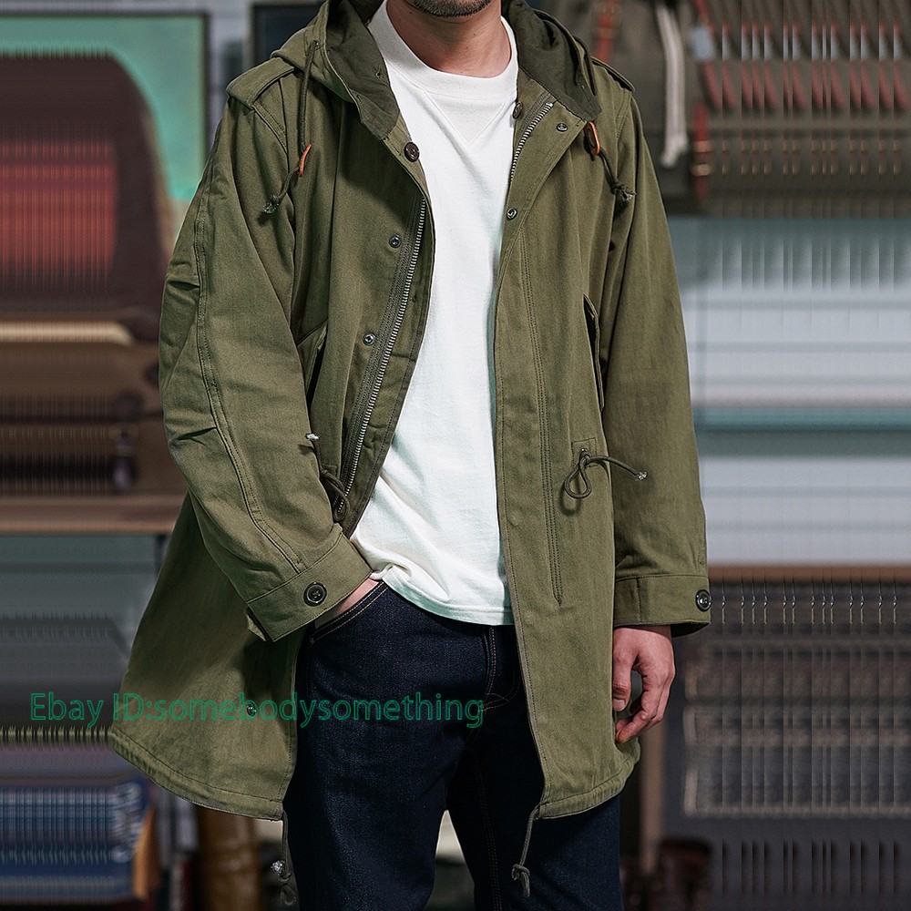 M51 PARKA SHELL Men's Military Trench Coat Windbreak Hooded Jacket