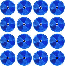 16 Pack Front round Reflector for Driveway Fence Gate Posts Trailers Safety Refl