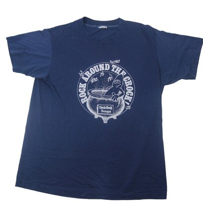 Vintage Uncle Bens Soup Mens Large Graphic T Shirt Blue