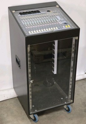 Soundcraft EFX12 Mixer inkl. 24-Bit Lexicon Effektgerät und 18HE-Rack-Rollwagen