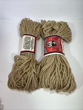 Aunt Lydia's Heavy Rug Yarn 2 Skeins Beige 405 235A NOS 130 yards Total