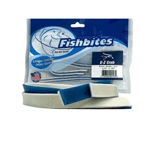 Fishbites Fishing E-Z Crab Longer Lasting Saltwater White - Blue Soft Bait - 153