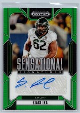 Siaki Ika - Panini Prizm Draft Picks Sensational Signatures Green Auto - 1C