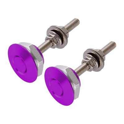 2pc 25mm Push Button Quick Release Hood Bonnet Pins Lock Clip Bumper Latch Acc