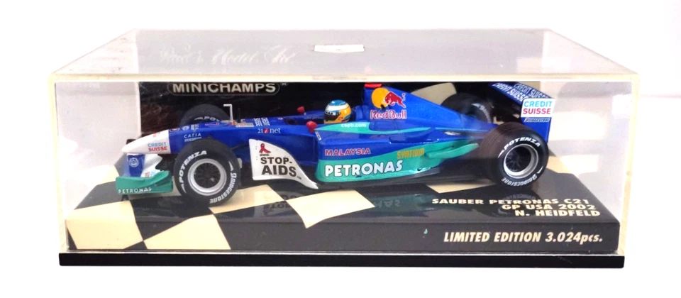 Minichamps Sauber C21 Nick Heidfeld 2002 EE. UU. GP 1:43 F1 Diecast Edición Limitada Foto 2 de 4