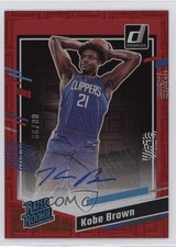 2023 Panini Donruss Rated Rookie Choice Red Signatures 8/99 Kobe Brown Auto 03wr