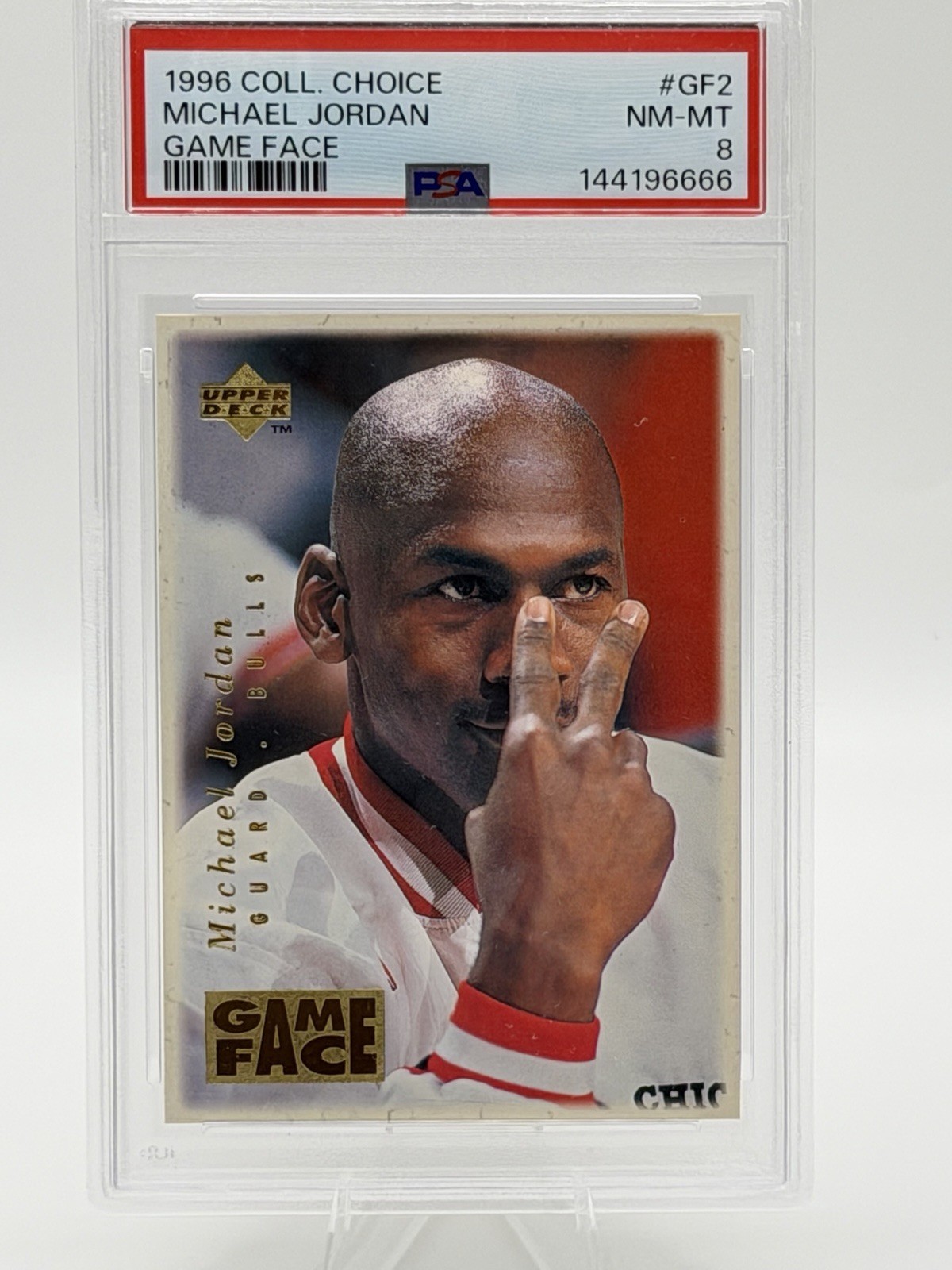 Michael Jordan Game Face - 1996-97 Upper Deck Collector's Choice #GF2 PSA 8