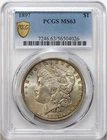 1897 $1 Morgan Silver Dollar PCGS MS63 - Toned / Color / Great Luster