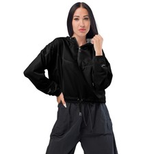 Black Mfl® Cropped Windbreaker
