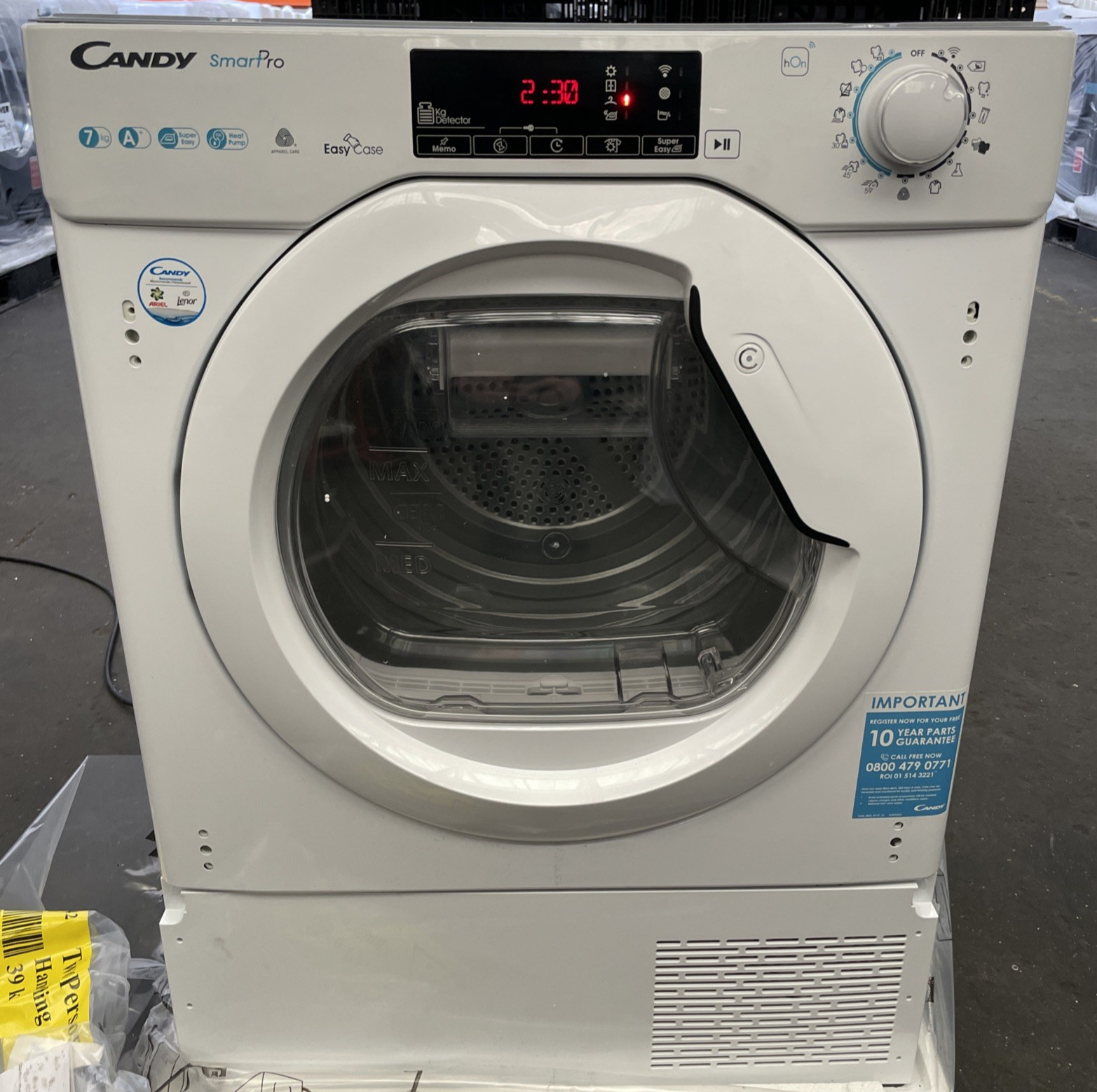 Candy BCTDH7A1TE Integrated/Built-in Heat Pump Dryer - 7kg,  A+ Energy Rating