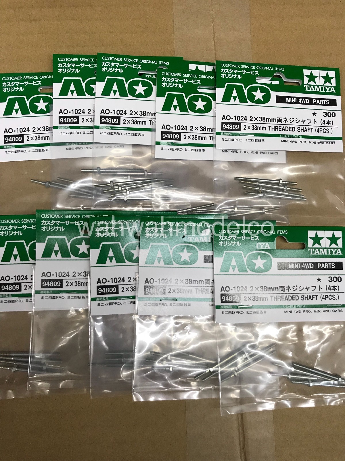 Tamiya 94809 Mini 4WD JR 2x38mm Threaded Shaft - 4pcs 10 pcs Tamiya 94809 Mini 4WD JR 2x38mm Threaded Shaft - 4pcs 10 pcs