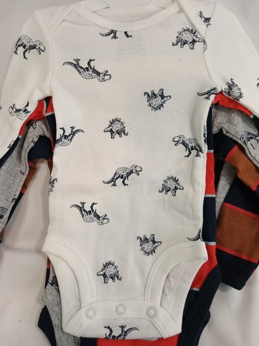 Carter's NWT NB Infant Baby 4 Piece Bodysuit Long Sleeve T-shirt Set - Picture 1 of 7