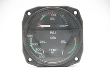 Cessna Garwin Triple Engine Gauge, P/N: CM2920L1