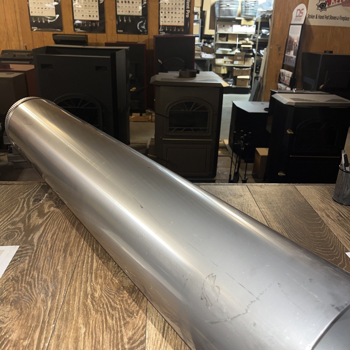 8”x48” stainless steel stove pipe wood/coal/chimney | eBay