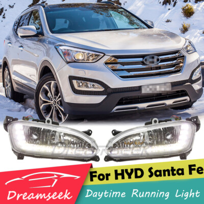 Paar Auto LED Tagfahrlicht TFL für Hyundai Ix45 Santa Fe 2013 2014 DRL Fog Lampe