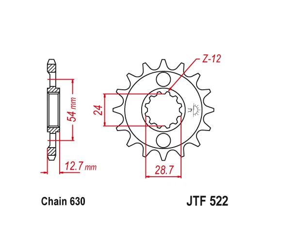Piñón delantero PBI 15T Kawasaki KZ1000 Police Z1000 GPZ1100 KZ1100 Z1100 Foto 2 de 2