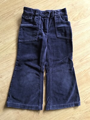 Marks & Spencer Samt Hose Gr.3 Jahre/98 - Baumwolle - Velours Dunkelblau/Lila
