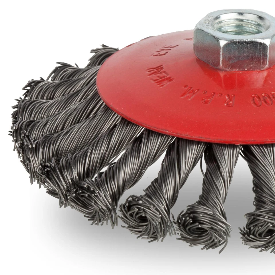 125mm Drahtbürste gezopft M14 für Winkelschleifer Stahlrundbürste Zopfbürste - Bild 2 von 4