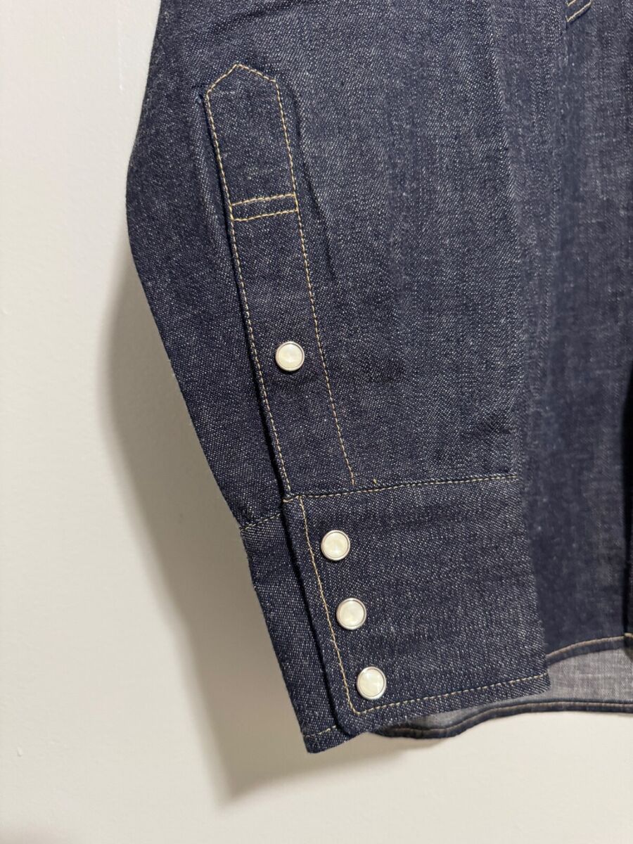 Warehouse Japan 3001 Selvedge Denim Pearl Snap Western Shirt Warehouse Japan 3001 Selvedge Denim Pearl Snap Western Shirt