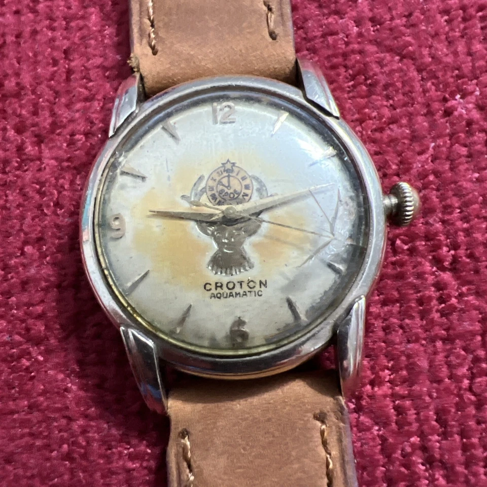 RARO Reloj Croton Lleno Oro 10k Necesidad De Cristal Para Cambiar Foto 3 de 4