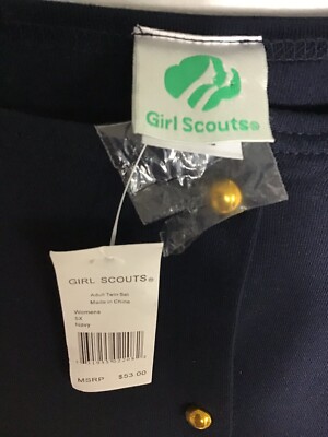 Cardigan Girl Scouts à Manches Longues Taille S - Pull Sweater Bleu - Neuf Avec Léger Défaut