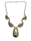 Vintage Zuni Multi Stone Sterling Silver Necklace Signed CW 23gr. 20”L — photo 1