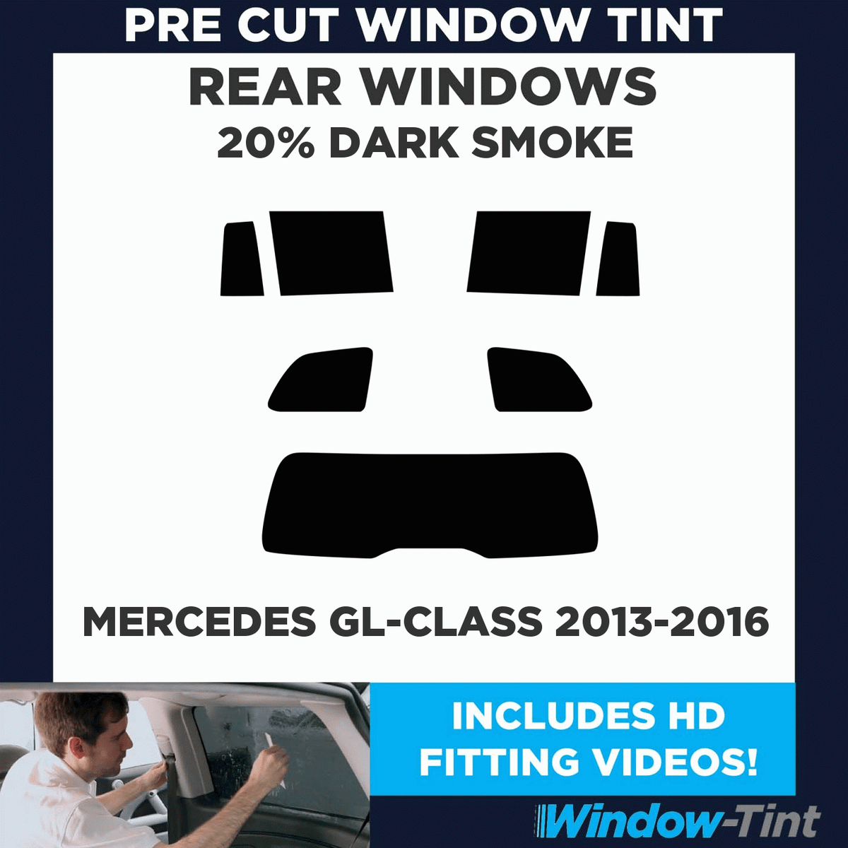 Ceramic Precut Back 2-3 Rds Tint Kit For Mercedes GLS 450 2017-2019 | Precut Window Tint Kit - View #10
