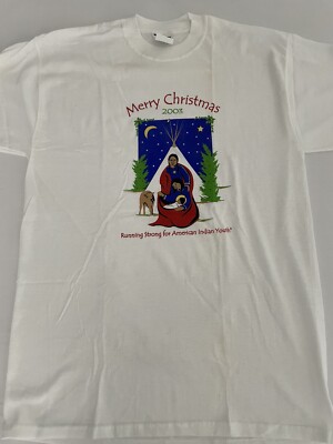 Running Strong For American Indian Youth Christmas T Shirt White L 0923a