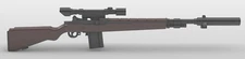 1/18 Scale Battleground M-14 Sniper Rifle - M84 Scope - Suppressed