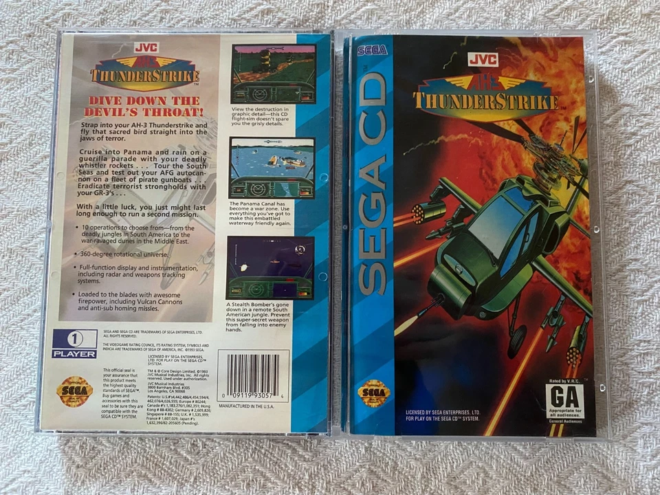 AH3 Thunderstrike Sega CD - NTSC-U/C USA VGC CIB - High Quality Packing - Image 4 of 4