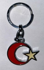 Crescent Moon  Star Keychain Keychain NEW E37v 