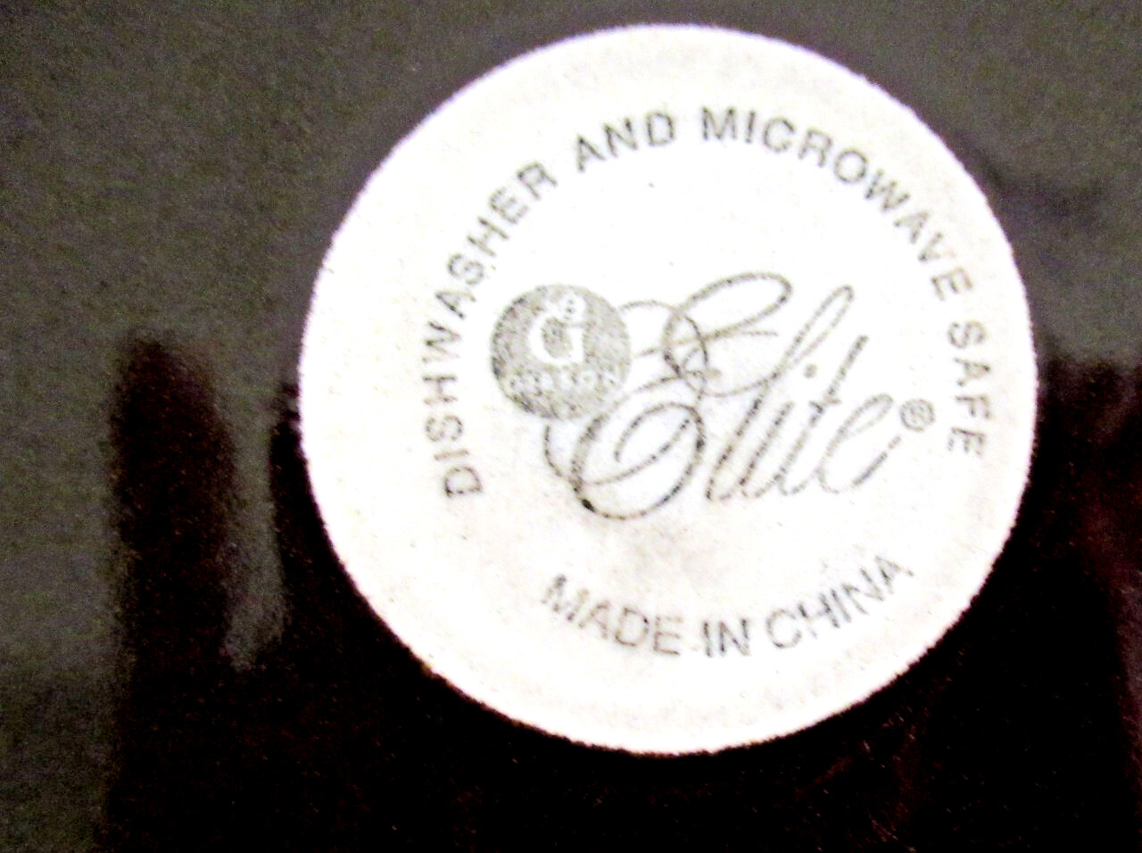 GIBSON ELITE  "MIDNIGHT PALM / 11" DINNER PLATE" ~  **HIGH QUALITY / STONEWARE**