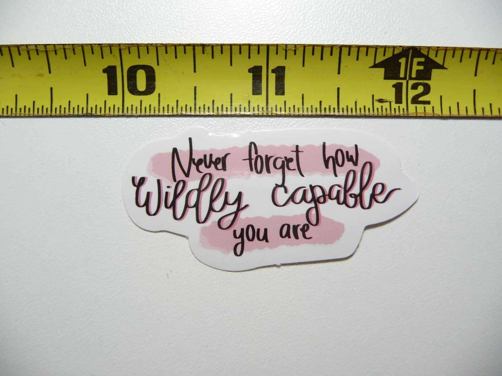 NEVER FORGET CAPABLE YOU ARE POSITIVE DECAL STICKER MOTIVATIONAL MOTIVATE