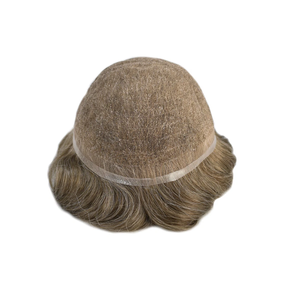 Полностью Швейцарский Кружевной Мужской Накладной Полностью Кружевной Система Замены Волос Блок Накладка США - Изображение 2 из 4