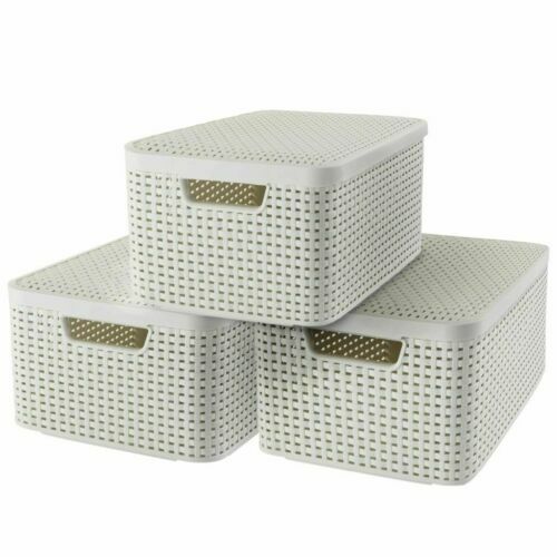 Scatola Porta Cavi In Rattan Effetto Intrecciato Fatta A Mano – 31,5x13x13 Cm, Con Coperchio E Fori Laterali, Per Nascondere Ciabatte E Prolunghe - 3
