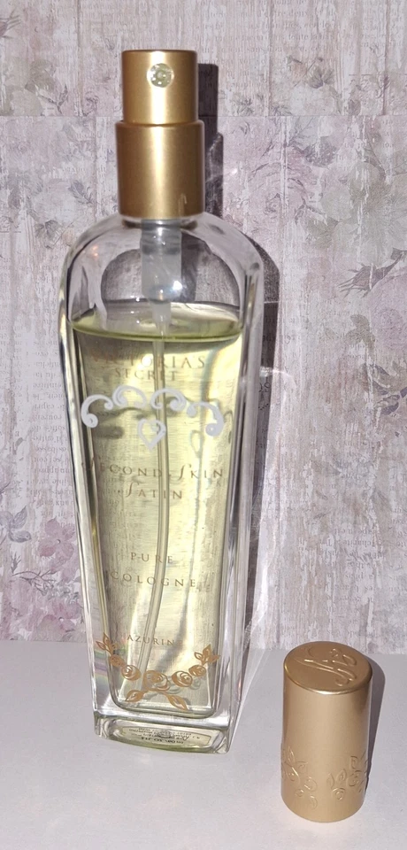 Victoria's Secret Segunda Piel Satén AZURINA Spray Colonia Transparente 2 fl oz 90% COMPLETO Foto 3 de 3