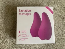 2 in 1 Warming Lactation Massager Breast Massager for Breastfeeding Clogged Duct