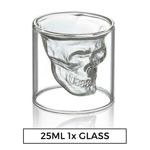 Double Walled Skull Head Glasses - High Quality Silica Glass - 4 Sizes Available - Picture 9 of 20